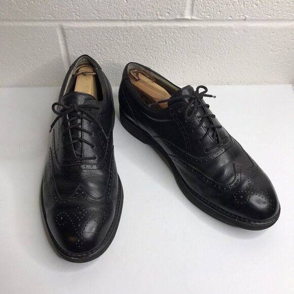 DresSports by Rockports Vibram Men's Black Lace Oxford Leather Dress Shoes 9.5XW - Picture 1 of 12